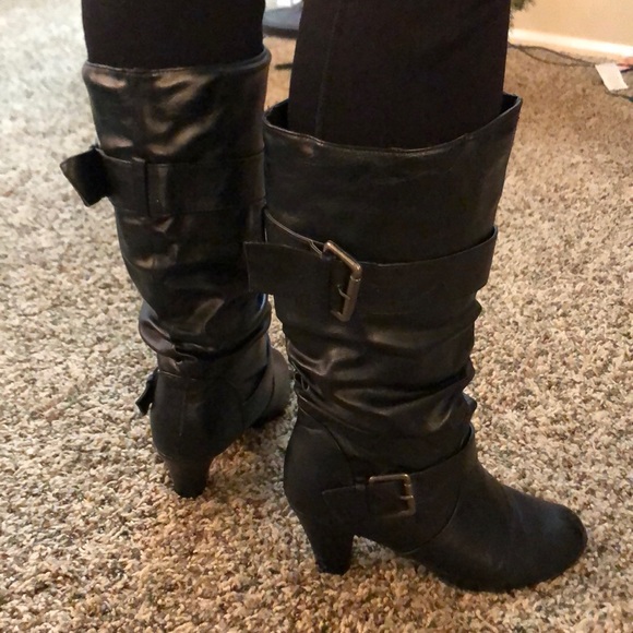 🛍 SOLD Kenneth Cole New York Black Boots 8M - Picture 2 of 8